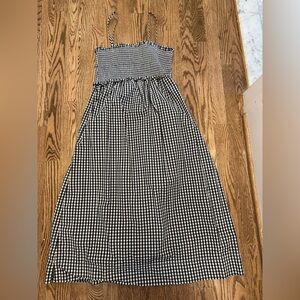 J. Crew Navy and White Gingham dress, Sz M